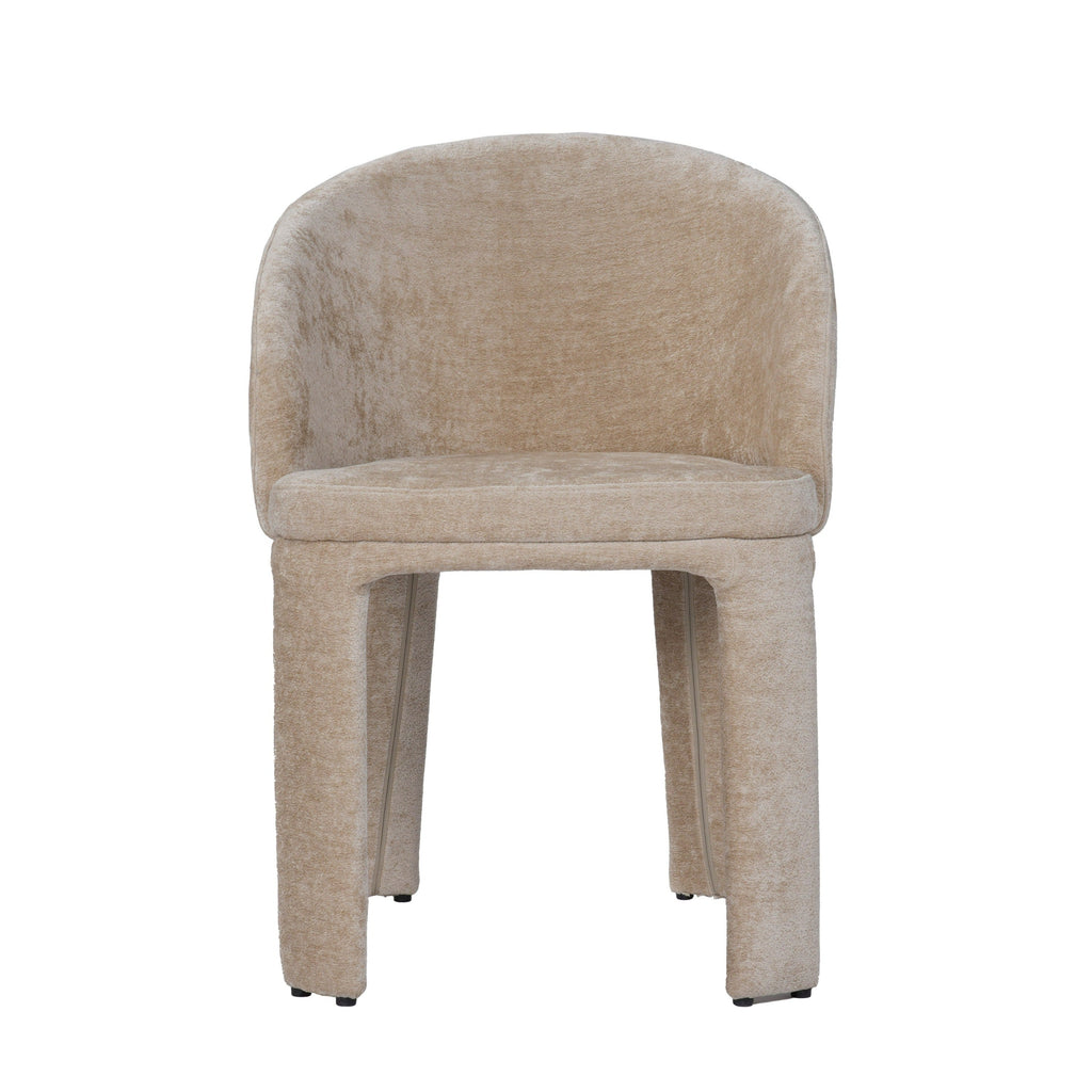 Modrest Sarkis Modern Beige Velvet Dining Chair Model VGEU-MC-7789CH-BGE