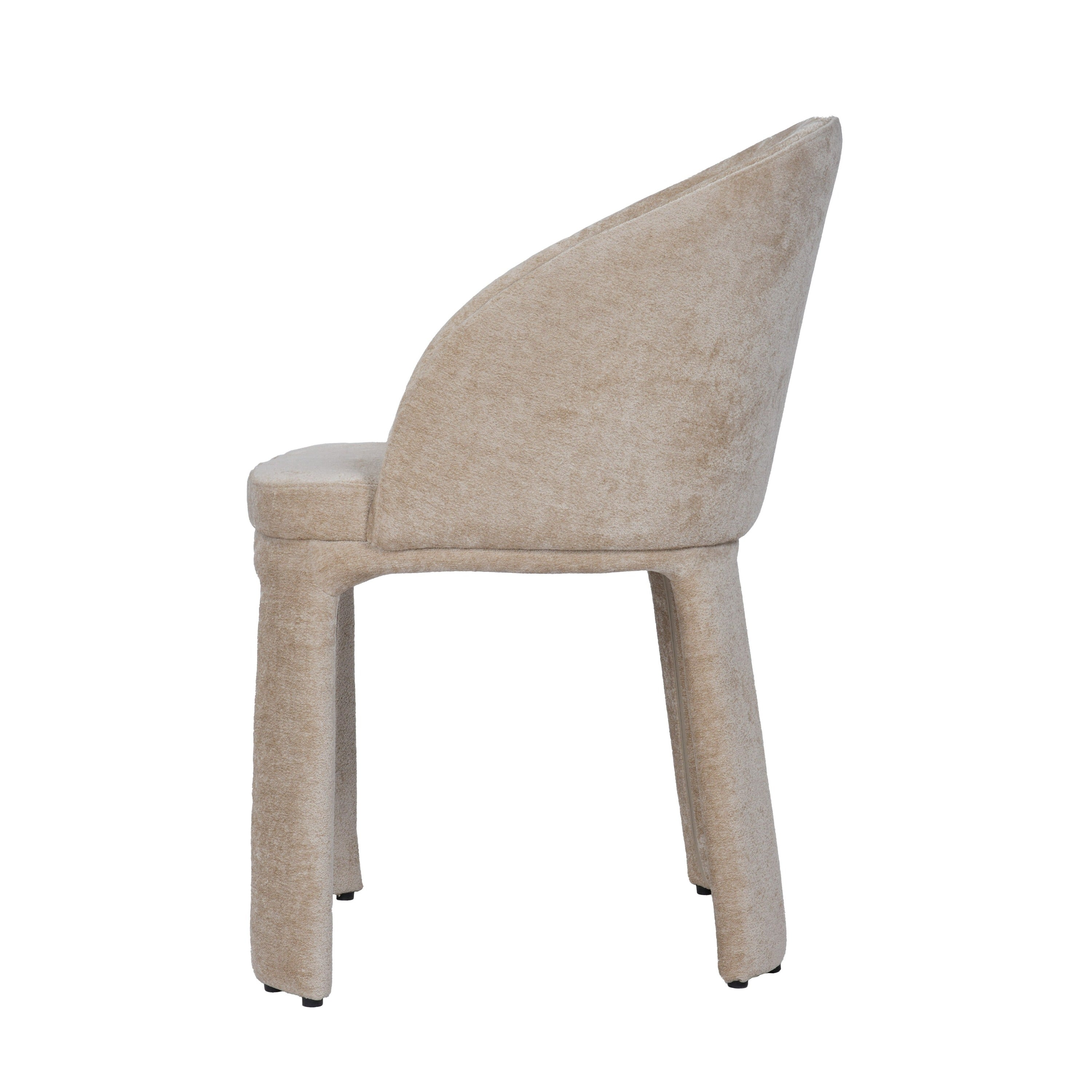 Modrest Sarkis Modern Beige Velvet Dining Chair Model VGEU-MC-7789CH-BGE