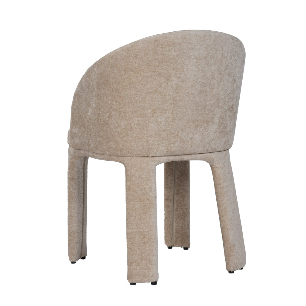 Modrest Sarkis Modern Beige Velvet Dining Chair Model VGEU-MC-7789CH-BGE