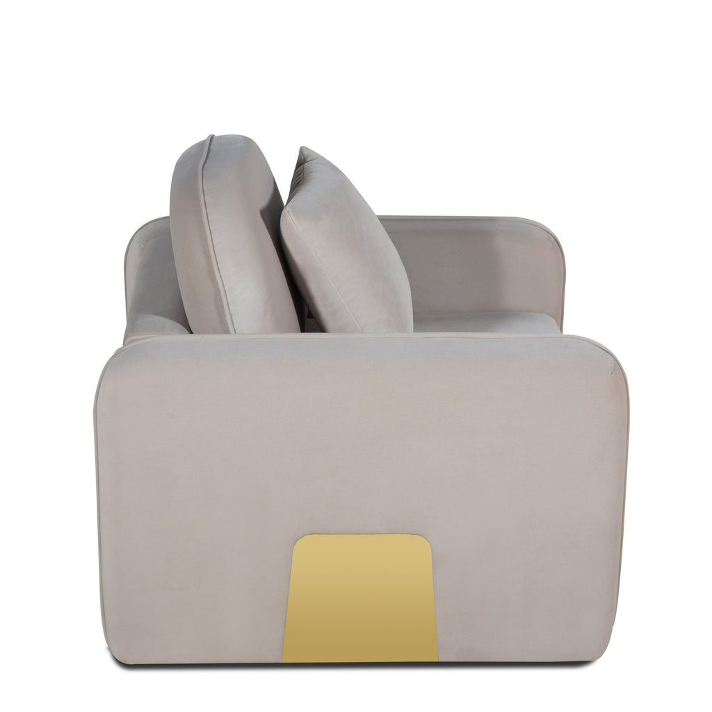 Divani Casa Gaston Modern Taupe Velvet Sofa Set Model VGAH-AG1648-SET-TPE