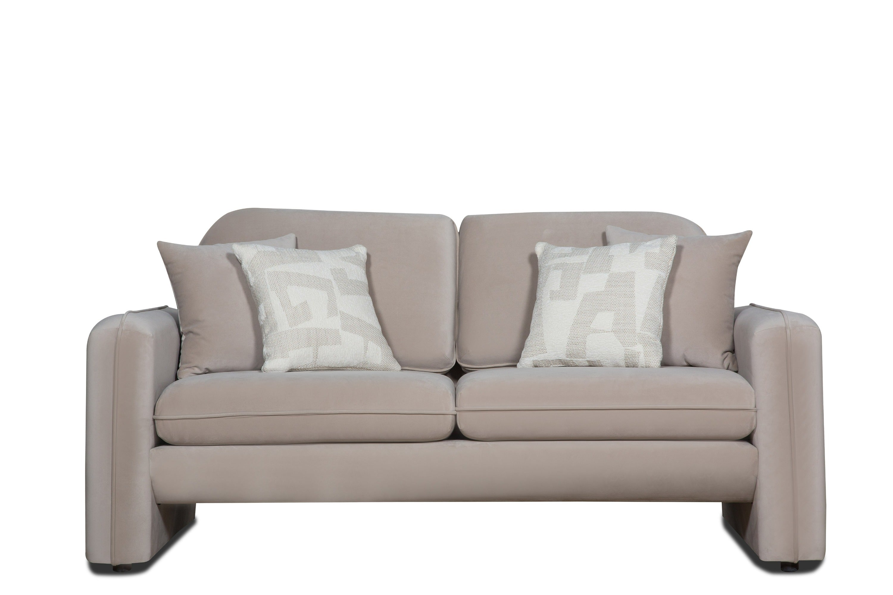Divani Casa Gaston Modern Taupe Velvet Sofa Set Model VGAH-AG1648-SET-TPE