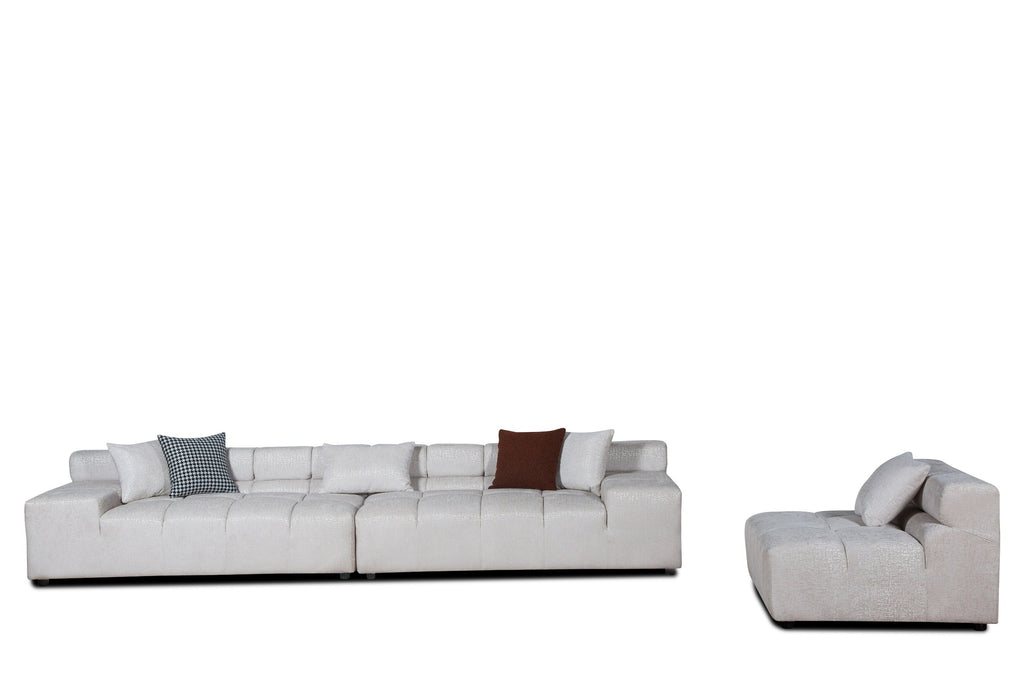 Divani Casa Rhonda Modern Beige Fabric Modular Sectional Sofa Model VGAH-SF2037-BGE