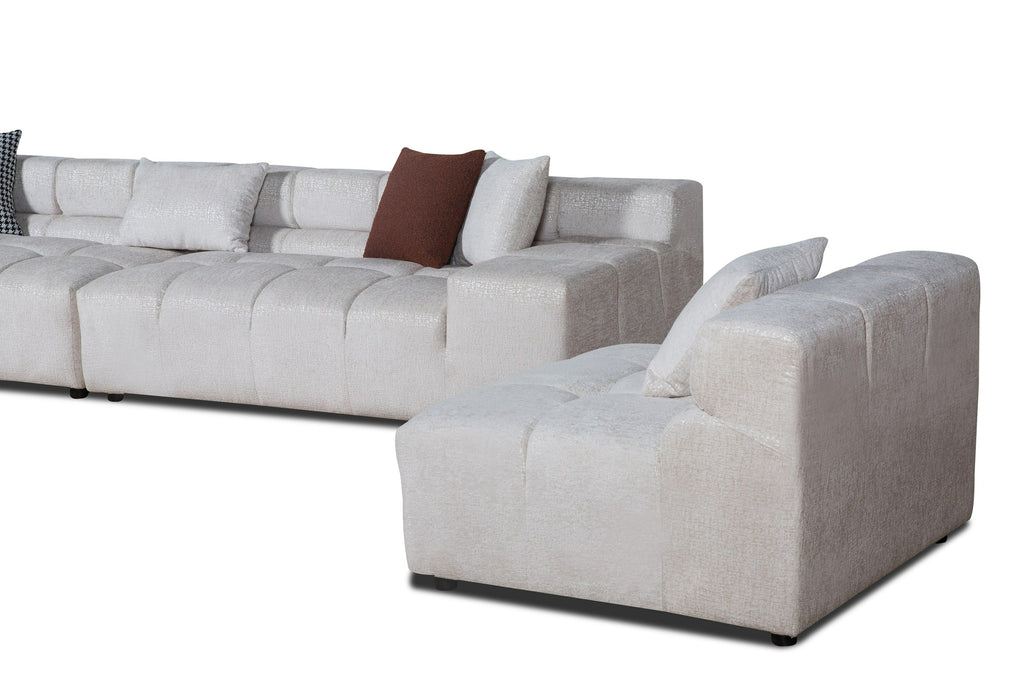 Divani Casa Rhonda Modern Beige Fabric Modular Sectional Sofa Model VGAH-SF2037-BGE