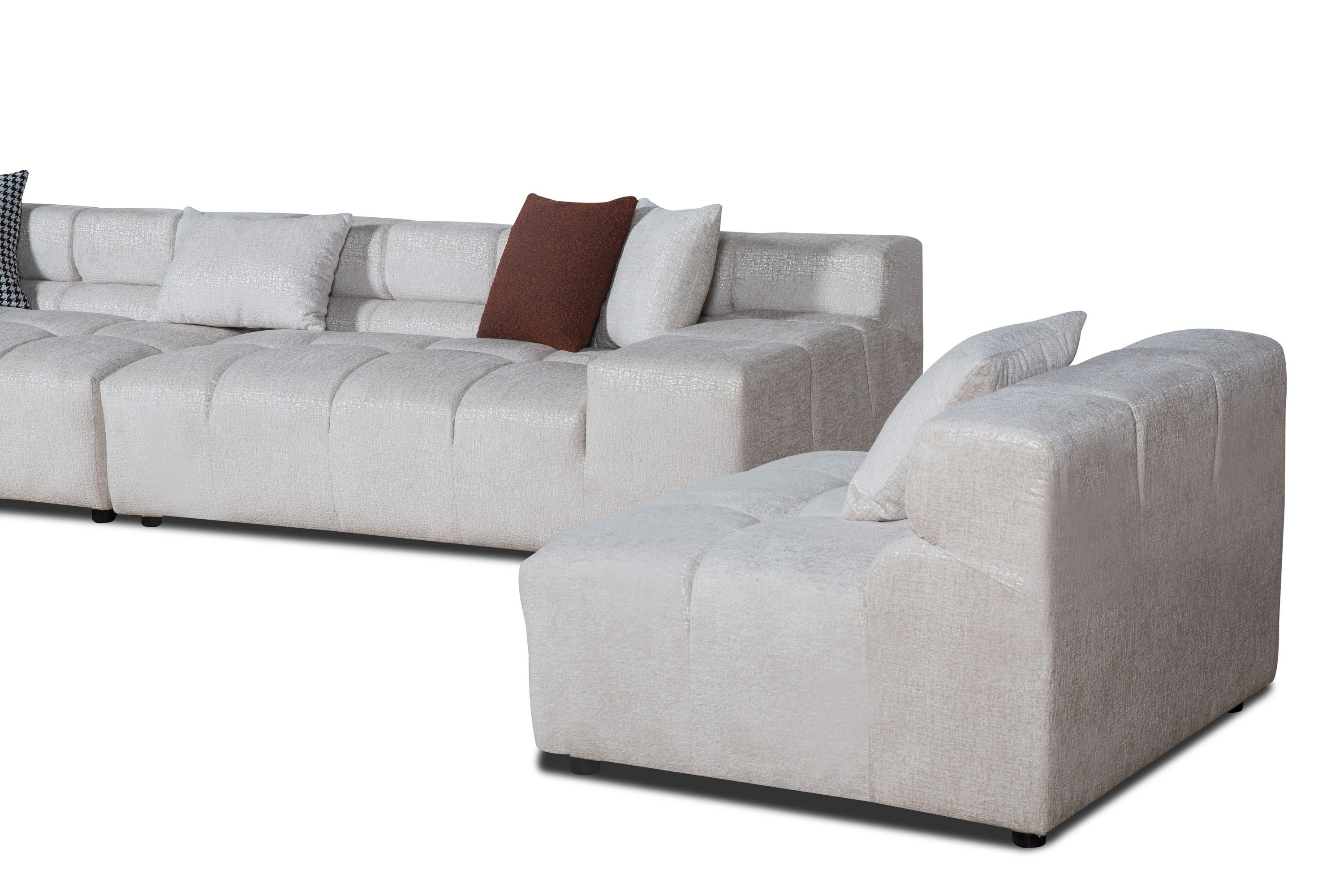 Divani Casa Rhonda Modern Beige Fabric Modular Sectional Sofa Model VGAH-SF2037-BGE