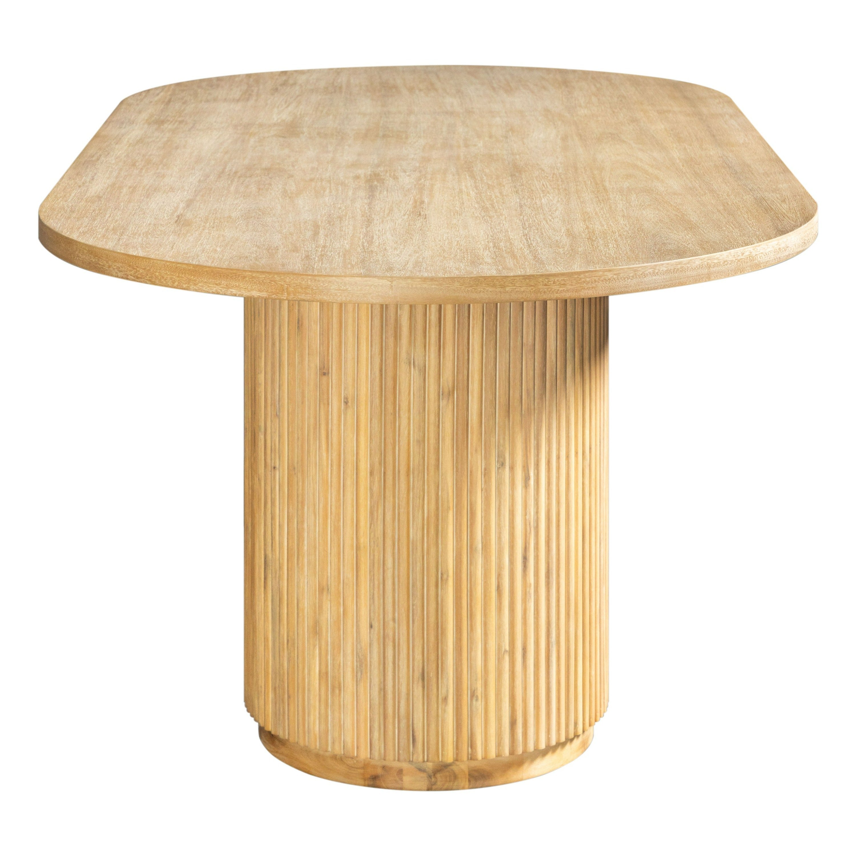 Modrest Jacobson Modern Natural Acacia Oval Large Dining Table Model VGWD-LYO-DT22