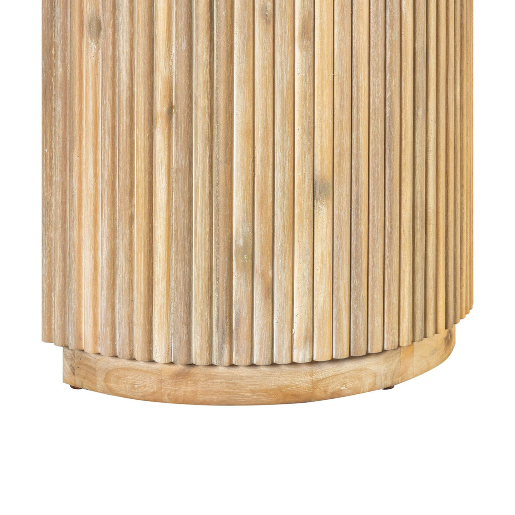 Modrest Jacobson Modern Natural Acacia Oval Large Dining Table Model VGWD-LYO-DT22