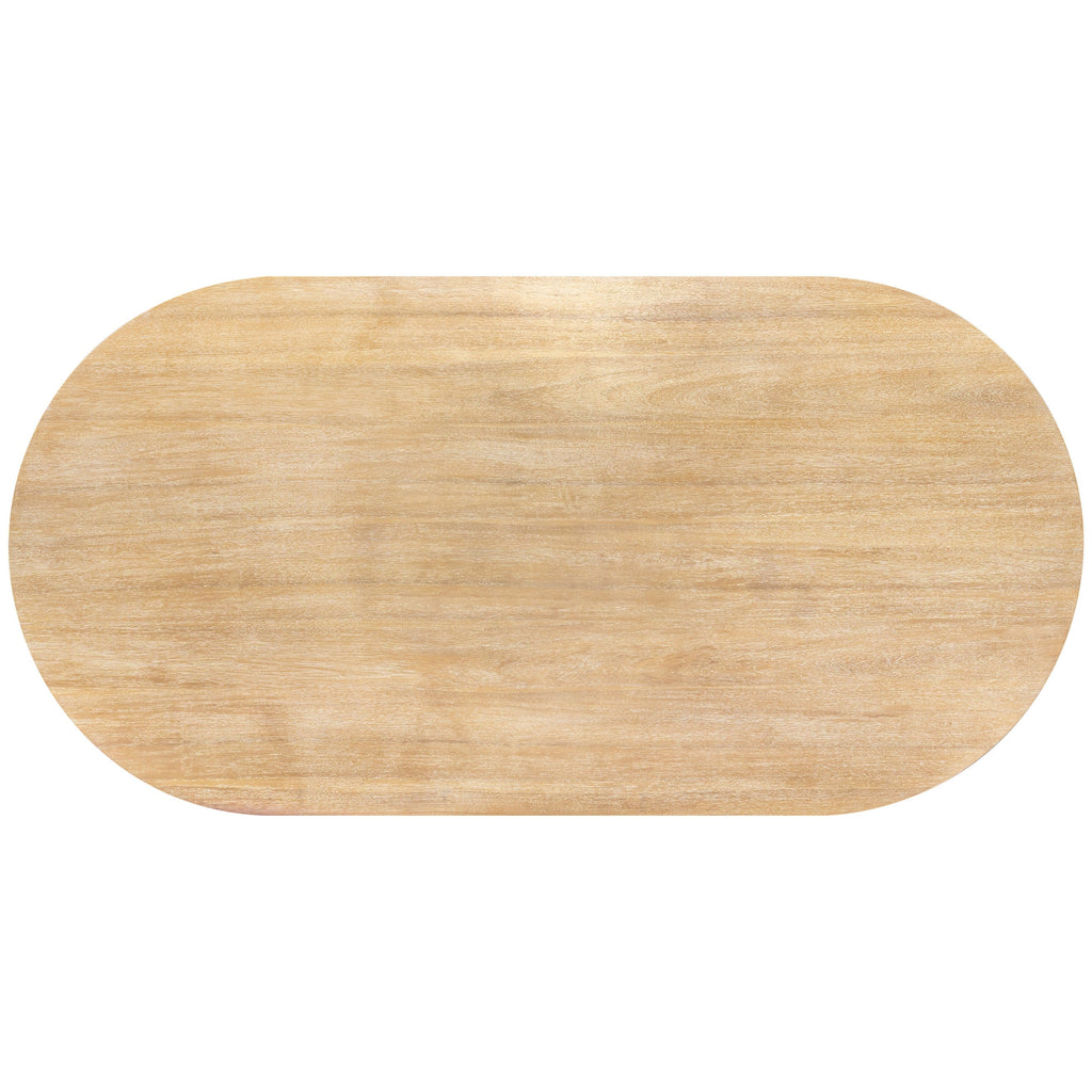 Modrest Jacobson Modern Natural Acacia Oval Large Dining Table Model VGWD-LYO-DT22