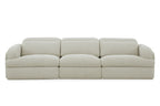 Divani Casa Ambler Modern Off White Fabric Sofa With 2 Power Recliners Model VGKV-KM.6629-SOFA-LINEN