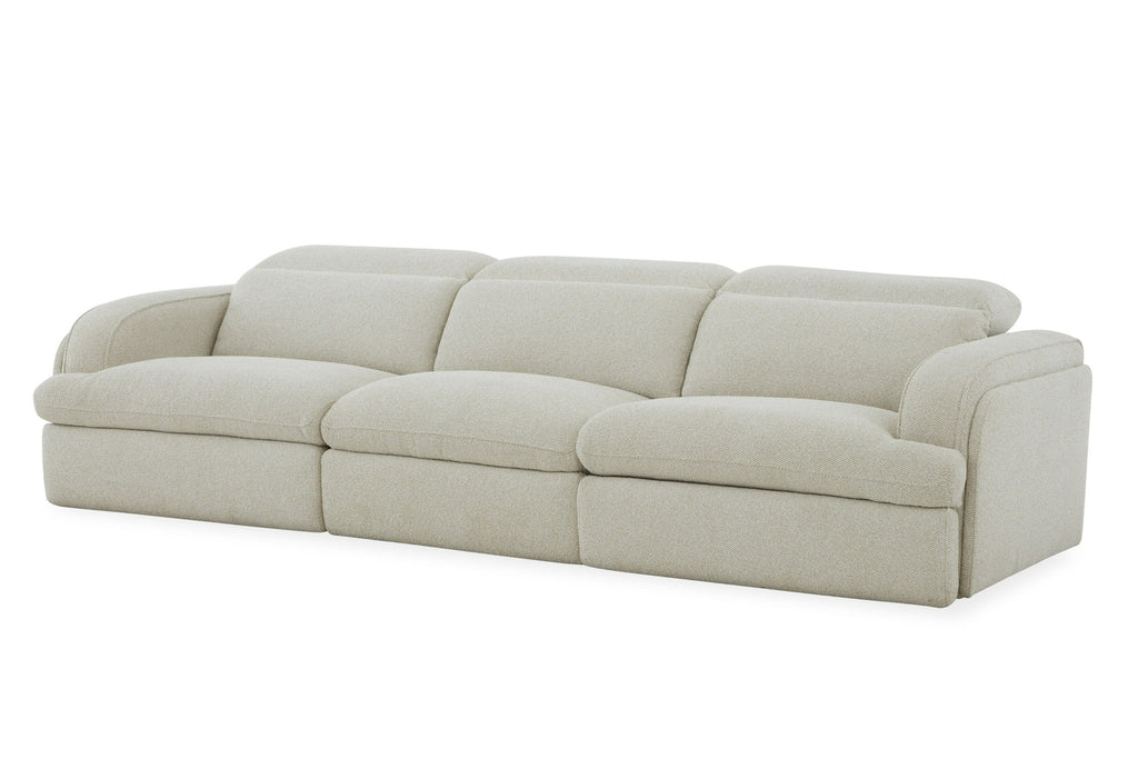 Divani Casa Ambler Modern Off White Fabric Sofa With 2 Power Recliners Model VGKV-KM.6629-SOFA-LINEN