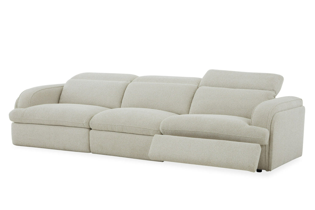 Divani Casa Ambler Modern Off White Fabric Sofa With 2 Power Recliners Model VGKV-KM.6629-SOFA-LINEN