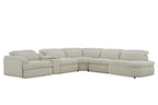 Divani Casa Ambler Modern Off White Fabric Sectional Sofa With 2 Power Recliners Model VGKV-KM.6629-SECT-LINEN