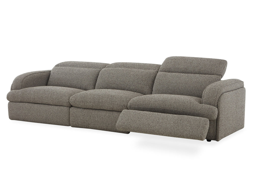 Divani Casa Ambler Modern Brown Fabric Sofa With 2 Power Recliners Model VGKV-KM.6629-SOFA-EARTH
