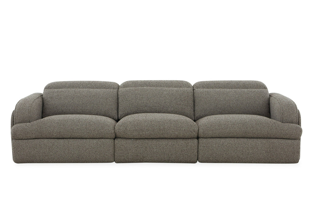 Divani Casa Ambler Modern Brown Fabric Sofa With 2 Power Recliners Model VGKV-KM.6629-SOFA-EARTH