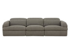 Divani Casa Ambler Modern Brown Fabric Sofa With 2 Power Recliners Model VGKV-KM.6629-SOFA-EARTH