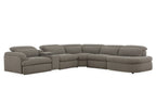 Divani Casa Ambler Modern Brown Fabric Sectional Sofa With 2 Power Recliners Model VGKV-KM.6629-SECT-EARTH