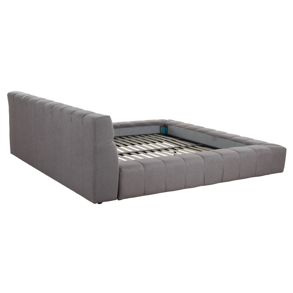 Divani Casa Tyree Modern Tufted Grey Fabric Bed Model VGOD-DY-22116-GRY