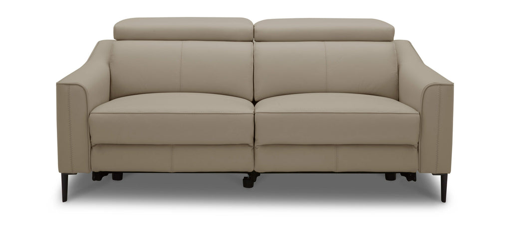 Divani Casa Eden Modern Taupe Leather Sofa With 2 Recliners Model VGKV-KM.5012-SOFA-SAND
