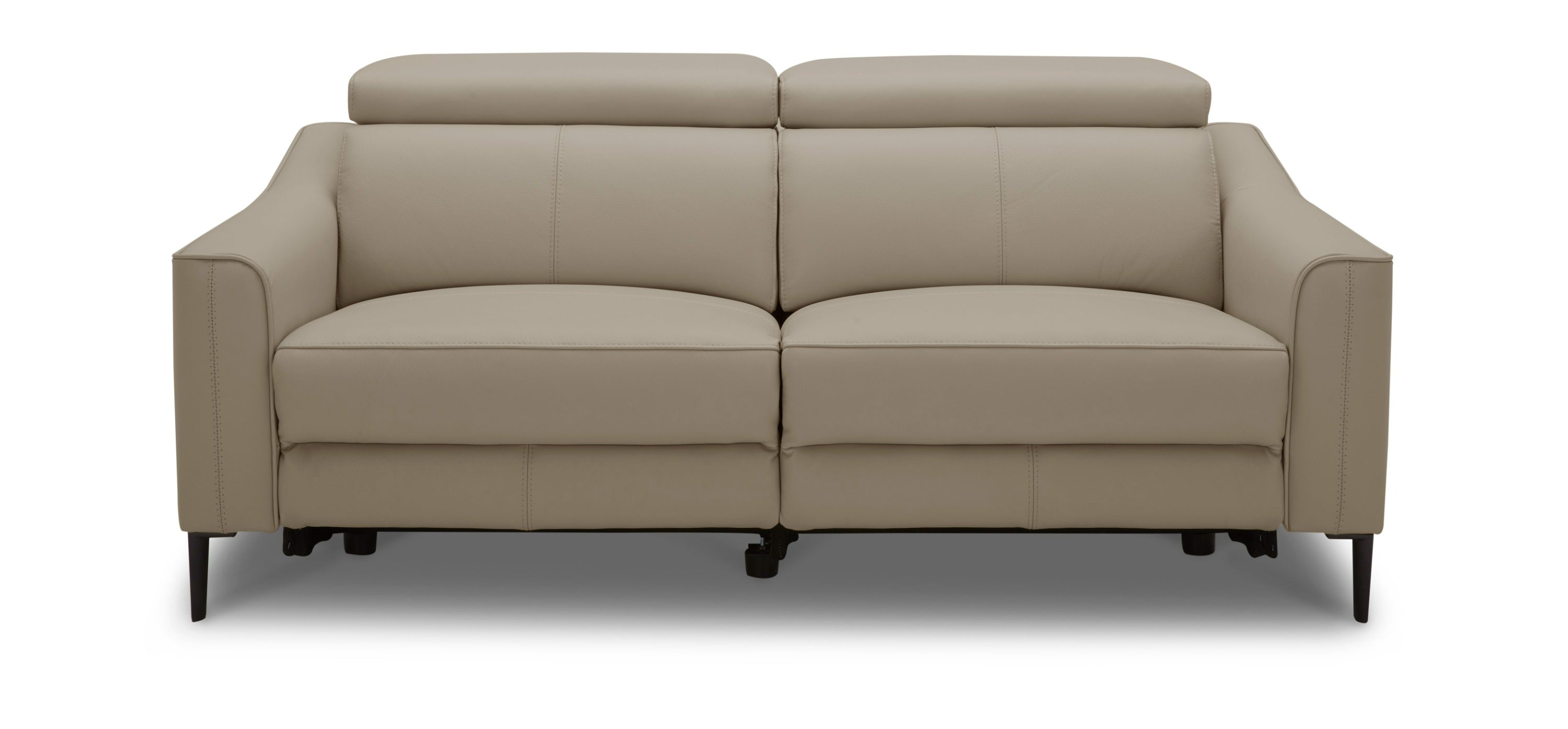 Divani Casa Eden Modern Taupe Leather Sofa With 2 Recliners Model VGKV-KM.5012-SOFA-SAND