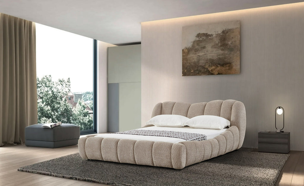 Modrest Janine Modern Tan Fabric Bed Model VGEV-A168-TAN