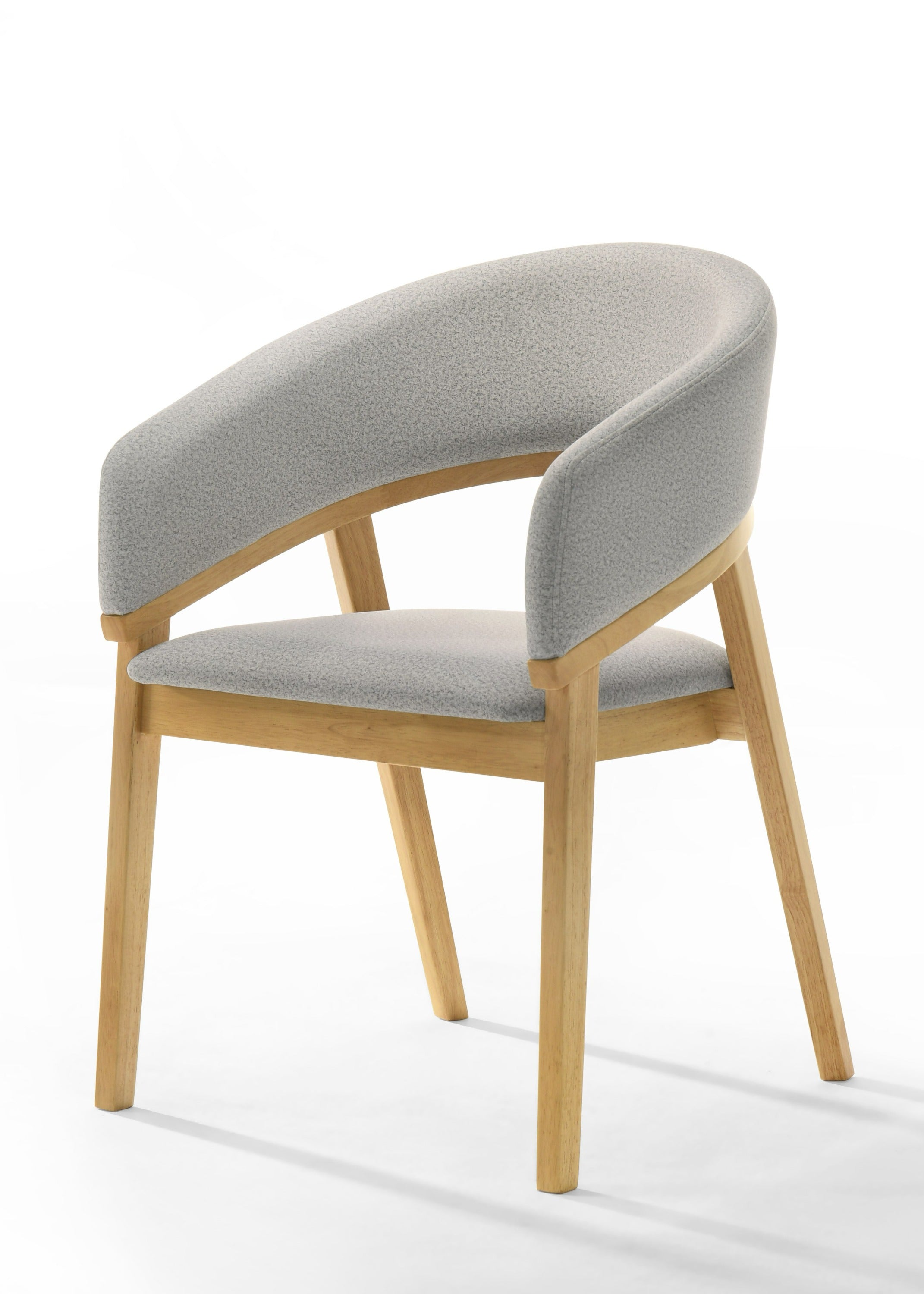 Modrest Truman Mid Century Modern Grey & Natural Oak Dining Chair Model VGMA-MI-1240-2-NAT