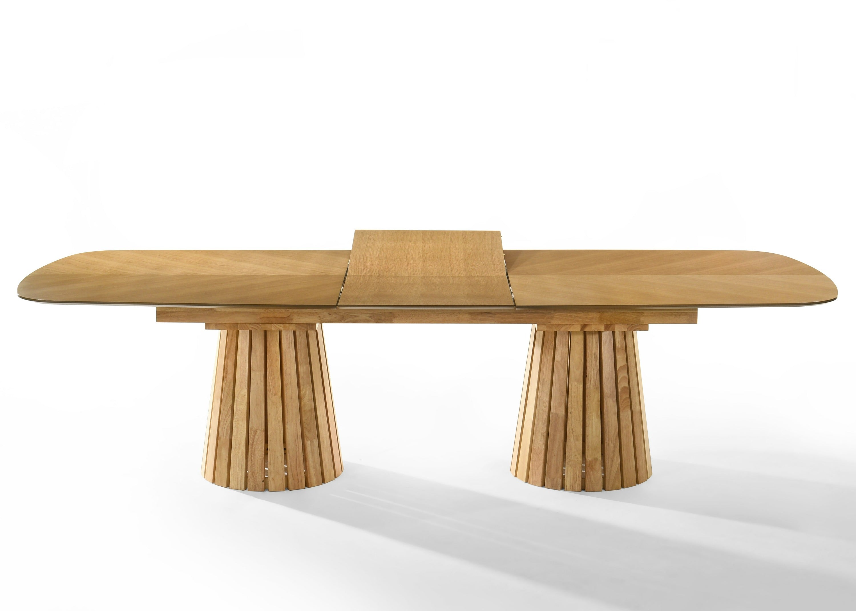Modrest Truman Mid Century Modern Natural Oak Extendable Dining Table Model VGMA-MIT-5346-EXT-NAT