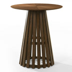 Modrest Weiss Mid Century Modern Walnut Round Bar Table Model VGMA-MIT-5346-BAR-WAL