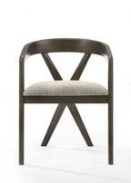 Modrest Weiss Mid Century Modern Light Grey Fabric & Wenge Dining Chair Model VGMA-MI-1181-WNG