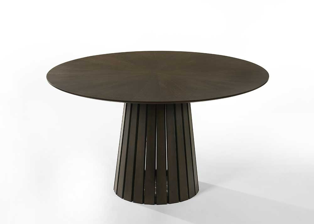 Modrest Weiss Mid Century Modern Wenge Round Dining Set Model VGMA-MIT-5346-RNDSET-WNG