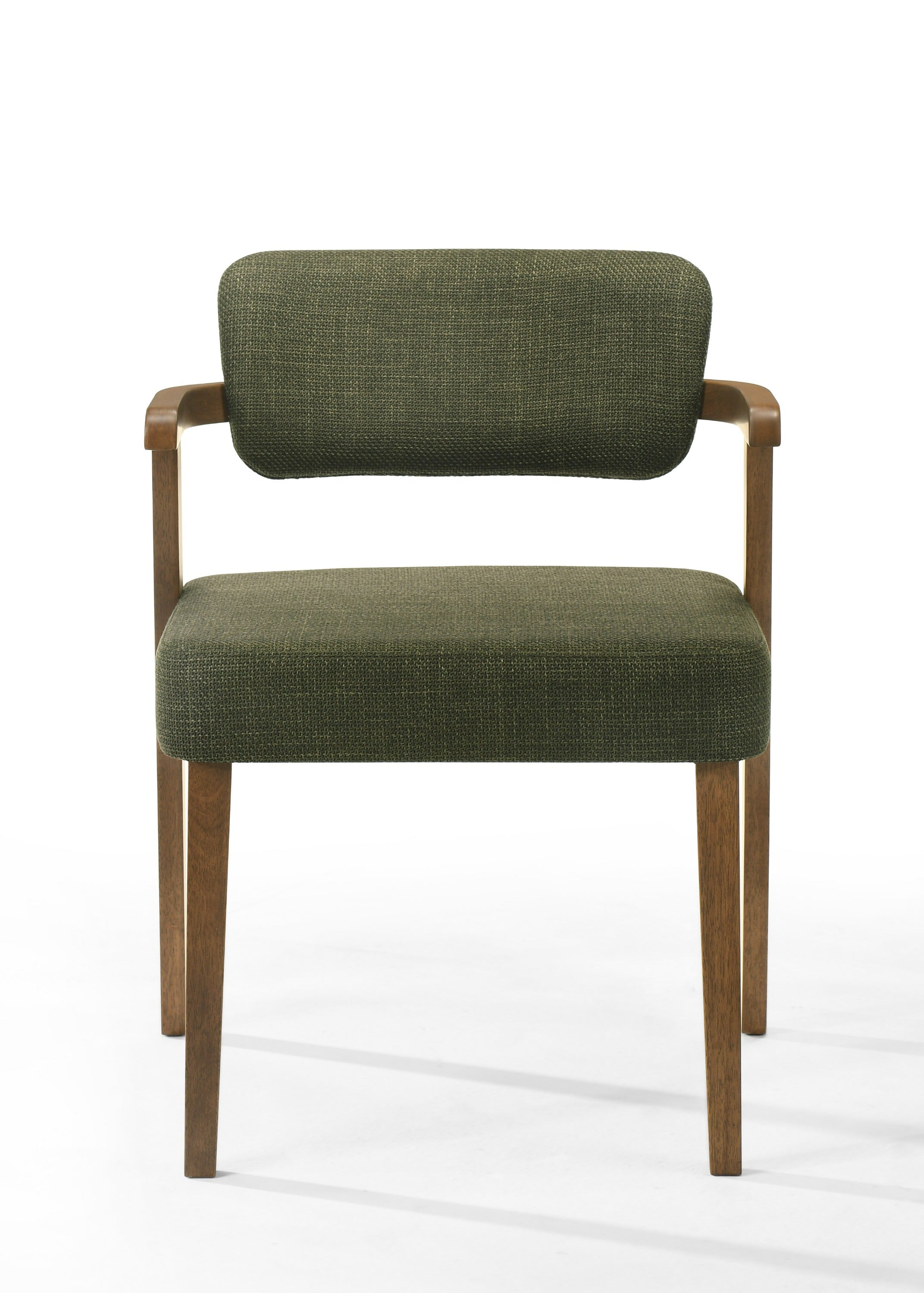 Modrest Sacks Mid Century Modern Green Fabric & Walnut Dining Chair Model VGMA-MI-1288-WAL