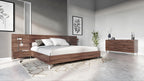 Nova Domus Brooklyn Italian Modern Walnut 4 Piece Bedroom Set Model VGACBROOKLYN-4PC-SET