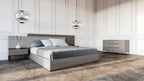 Nova Domus Enzo Italian Modern Grey Oak & Fabric 4 Piece Bedroom Set Model VGACENZO-4PC-SET