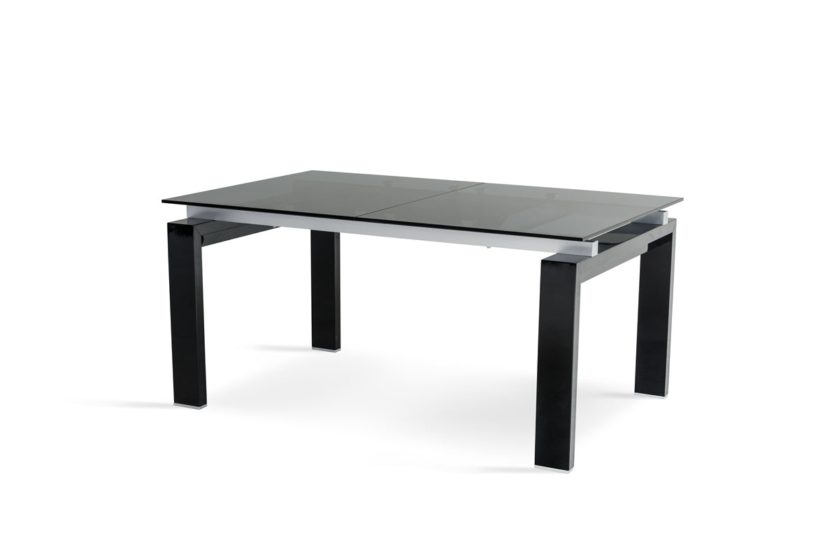 A&X Stratton Modern Black Extendable Dining Table Model VGUN8930
