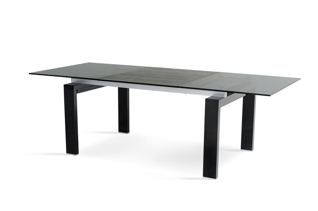 A&X Stratton Modern Black Extendable Dining Table Model VGUN8930