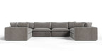 Divani Casa Vicki Modern Grey Fabric Modular Sectional Sofa 8 Piece Sectional Model VGKK-KF.8033-SECT-GRY-8-Piece Sectional