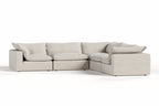 Divani Casa Garman Modern Light Grey Modular Sectional Sofa 5 Piece Sectional Model VGKKKF2651-MOD-GRY-SECT-5-Piece Sectional