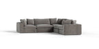 Divani Casa Vicki Modern Grey Fabric Modular Sectional Sofa 5 Piece Sectional Model VGKK-KF.8033-SECT-GRY-5-Piece Sectional