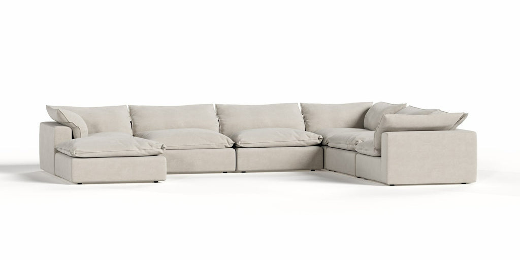 Divani Casa Garman Modern Light Grey Modular Sectional Sofa 7 Piece Sectional Model VGKKKF2651-MOD-GRY-SECT-7-Piece Sectional
