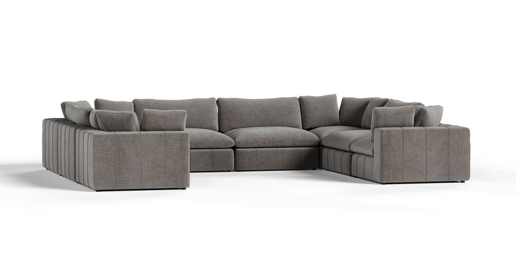 Divani Casa Vicki Modern Grey Fabric Modular Sectional Sofa 8 Piece Sectional Model VGKK-KF.8033-SECT-GRY-8-Piece Sectional