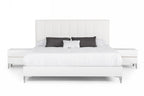 Nova Domus Angela Italian Modern White Eco Leather 4 Piece Bedroom Set Model VGACANGELA-4PC-SET