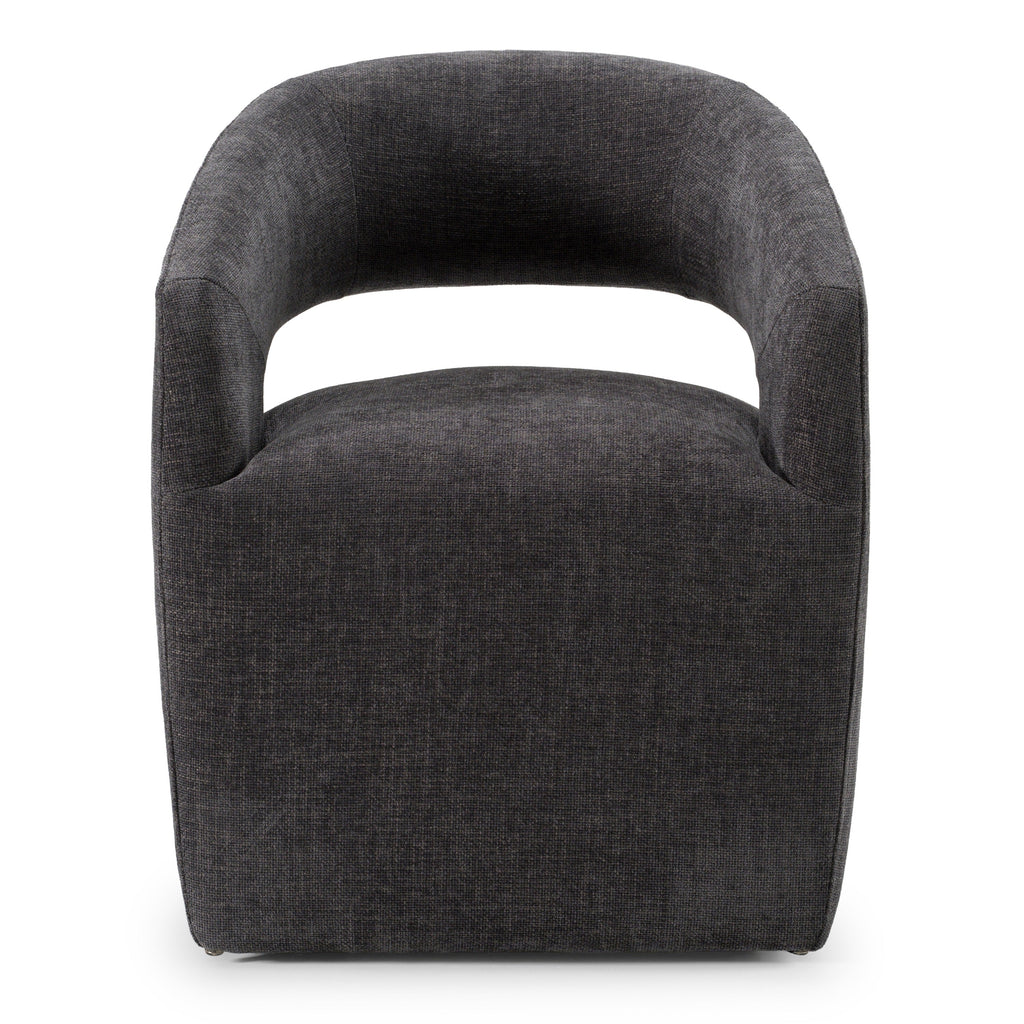 Modrest Angie Modern Dark Grey Fabric Dining Chair Model VGKK-KF-Y1230-DKGRY