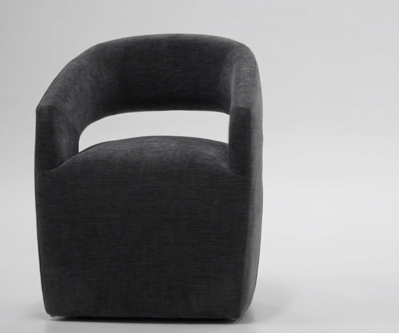 Modrest Angie Modern Dark Grey Fabric Dining Chair Model VGKK-KF-Y1230-DKGRY