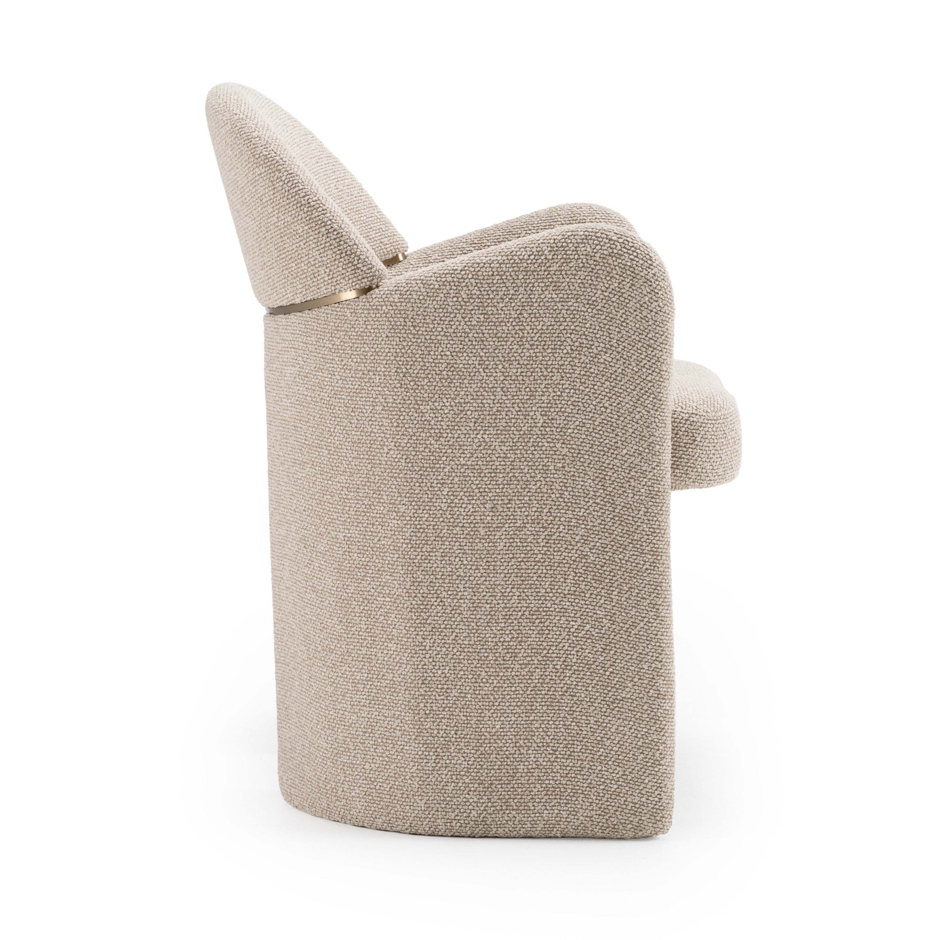 Modrest Ashley Modern Beige Fabric & Brushed Brass Dining Chair Model VGVCB2402-BGE