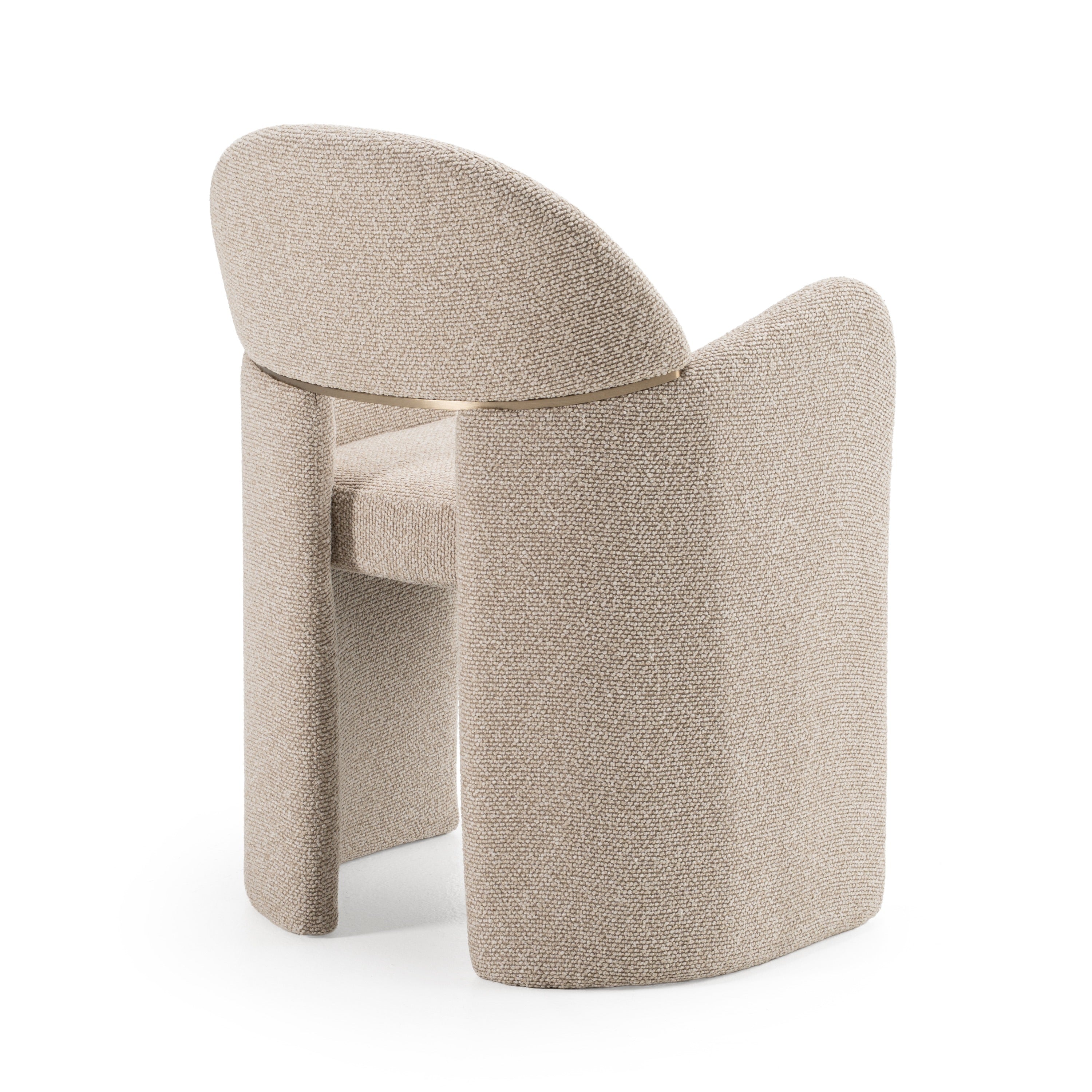 Modrest Ashley Modern Beige Fabric & Brushed Brass Dining Chair Model VGVCB2402-BGE