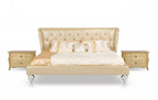 California King Monica Modern Champagne Leather Bed Model VGUNAW227-180-CK