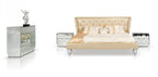 California King Monica Modern Champagne Leather Bed Model VGUNAW227-180-CK