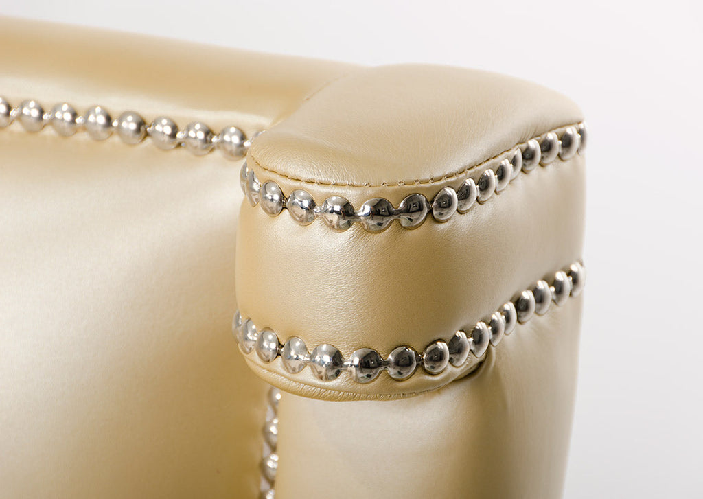 California King Monica Modern Champagne Leather Bed Model VGUNAW227-180-CK