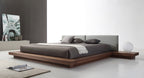 Modrest Opal Modern Walnut & Grey Platform Bed Model VGVCBD855-WALGRY