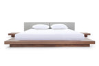 Modrest Opal Modern Walnut & Grey Platform Bed Model VGVCBD855-WALGRY