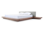 Modrest Opal Modern Walnut & Grey Platform Bed Model VGVCBD855-WALGRY