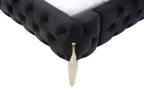 Modrest Legend Modern Black Velvet & Gold Bed Model VGVCBD8111-BLKGLD